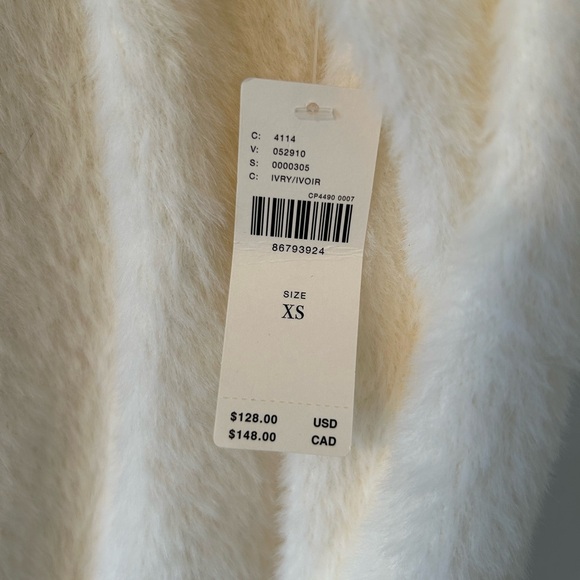 Anthropologie Cream V-Neck Sweater - Picture 3 of 3